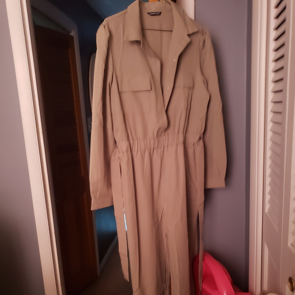 Khaki jumpsuit size 8